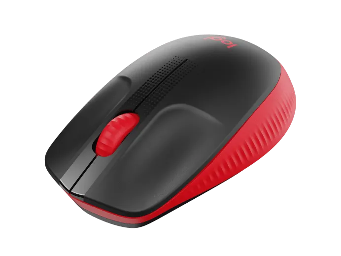 Мышь Logitech M190 черный/красный оптическая (1000dpi) беспроводная USB (2but)