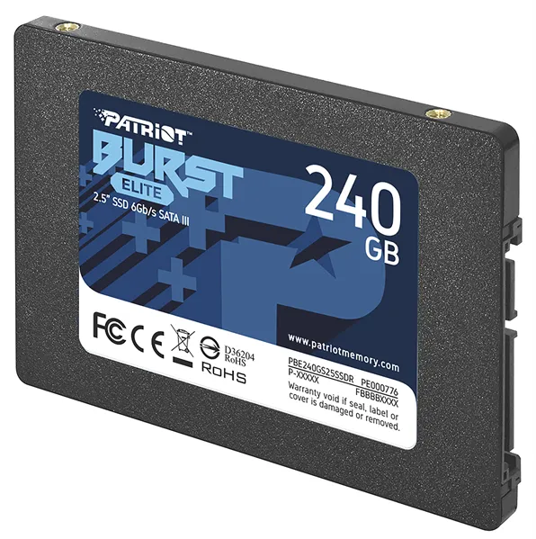 Твердотельный накопитель Patriot BURST ELITE 240GB SATA3 2.5" 450/320 240GB 3D