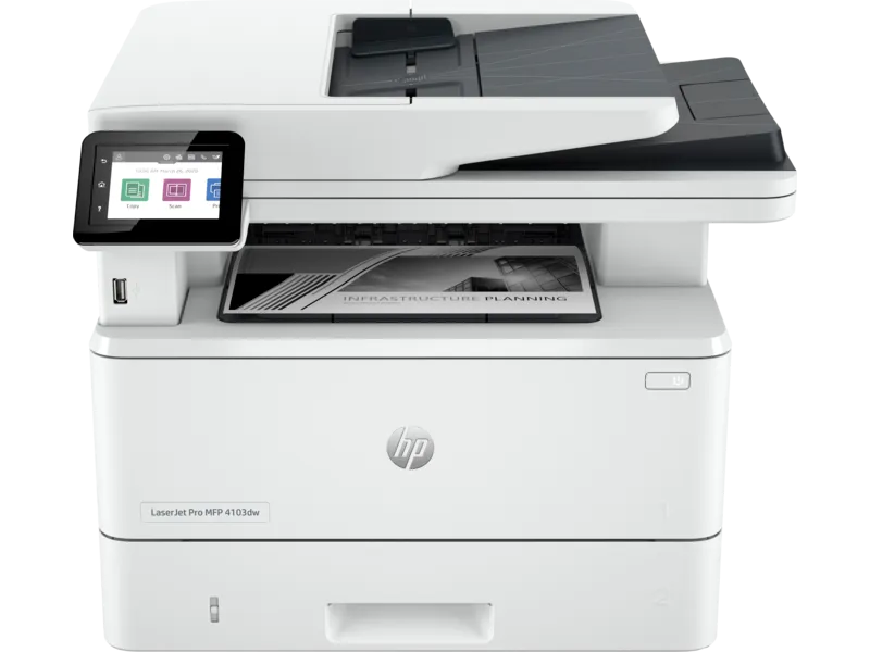 МФУ лазерный HP LaserJet Pro 4103dw (2Z627A) A4 Duplex Net WiFi белый