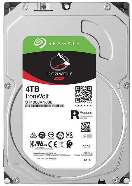 Жесткий диск Seagate SATA-III 4TB ST4000VN006 NAS Ironwolf 4KN (5400rpm) 256Mb 3.5"