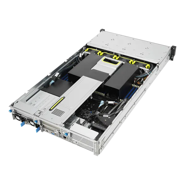 Сервер ASUS RS720-E11-RS24U 2U, 2xLGA4677, 32 DIMM DDR5, 24x 2.5"(12x NVMe+12x NVMe/SATA/SAS* hs), 2 x M.2 slot 2280, 2x10Gbe RJ45, 4 dual-slot GPU, 8 slots PCIe 5.0, 1x OCP 3.0*, 2x2600W