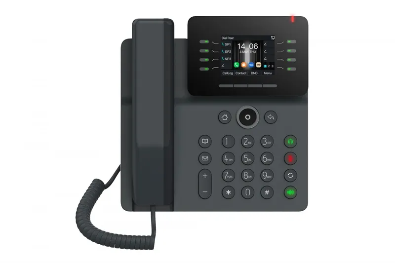 Телефон Fanvil V63 Enterprise Phone, 6-Party Local Conference, HD voice, 6 SIP lines, 2.7-inch (192x64) graphical LCD, Opus+IPV6, 15 DSS keys, PSU
