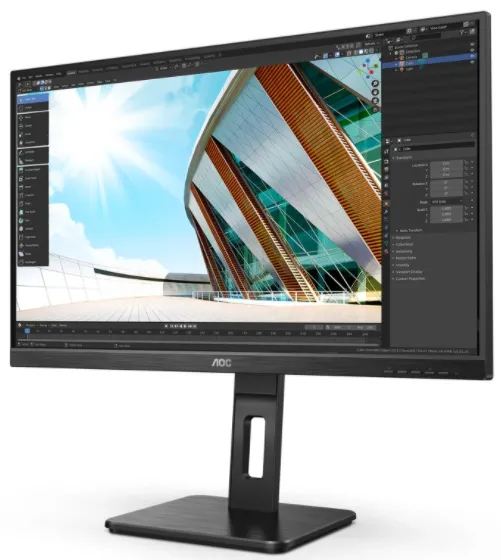 Монитор 27" AOC Q27P2Q 2560x1440 75Hz IPS LED 16:9 4ms D-Sub HDMI DP 4*USB3.2 50M:1 1000:1 178/178 300cd HAS Pivot Tilt Swivel Speakers Black