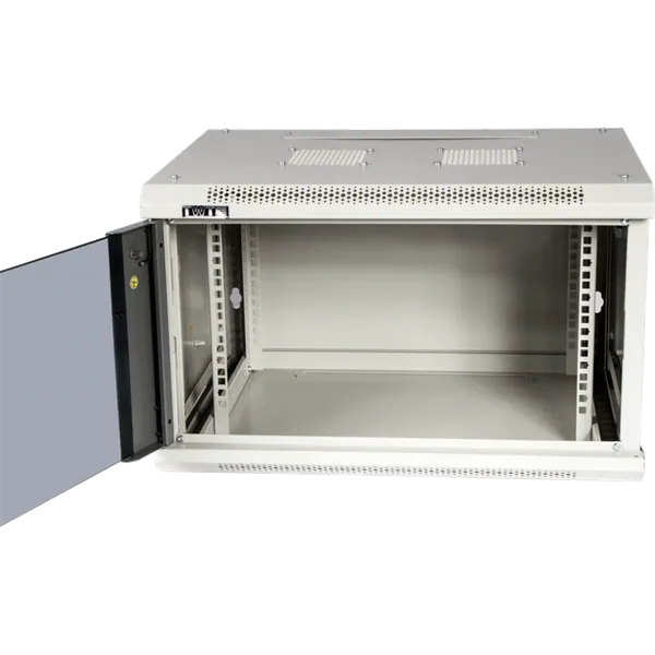 Шкаф коммутационный Lanmaster (TWT-CBWPG-6U-6X4-GY) настенный 6U 600x400мм пер.дв.стекл 60кг серый