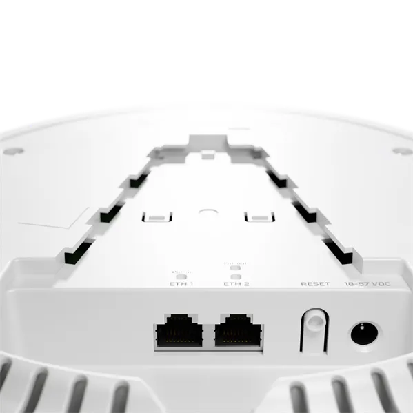 Точка доступа MikroTik RouterBOARD cAPGi-5HaxD2HaxD, cAP ax 802.11a/b/g/n/ac/ax, 2x Gigabit Ethernet with PoE IN and Out support, Power supply via DC jack and PoE 18 - 57V DC, 802.3af/at