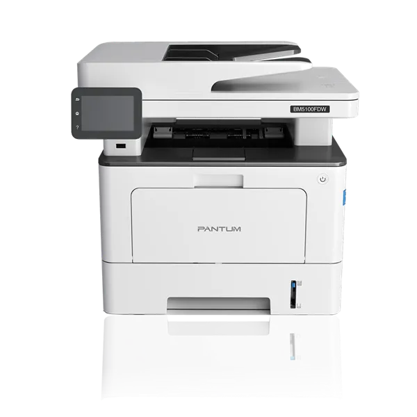 Лазерное многофункциональное устройство Pantum BM5100FDW, P/C/S/F, Mono laser, А4, 40 ppm (max 100000 p/mon), 1.2 GHz, 1200x1200 dpi, 512 MB RAM, Duplex, DADF50, paper tray 250 pages, USB, LAN, WiFi, start. cartridge 3000 pages