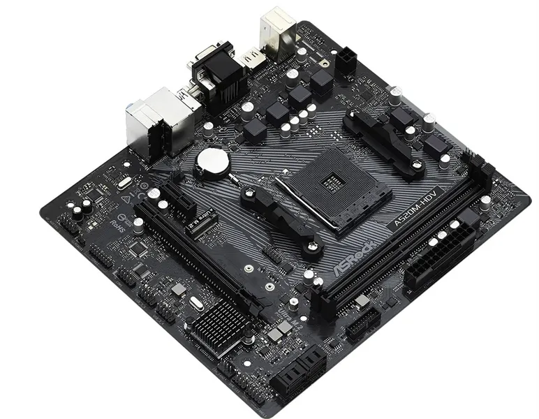 Материнская плата ASROCK A520M-HDV, AM4, A520, 2*DDR4, D-Sub+DVI-D+HDMI, 4xSATA3 6.0 (RAID), M.2 Socket, 4xUSB 3.2, 2xUSB 2.0, mATX; 90-MXBE50-A0UAYZ