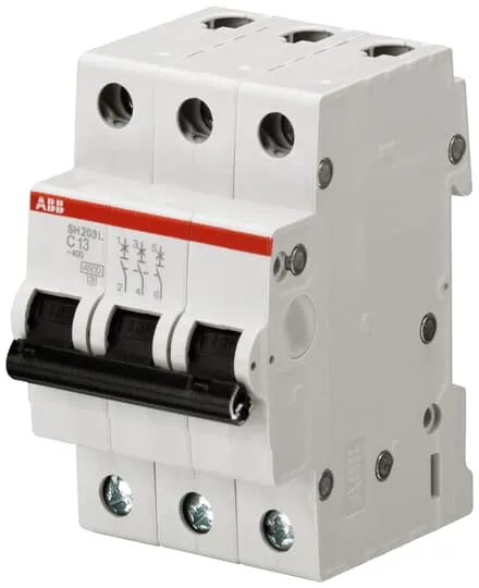Выключатель автоматический ABB 2CDS243001R0064 SH203L 6A тип C 4.5kA 3П 400В 3мод