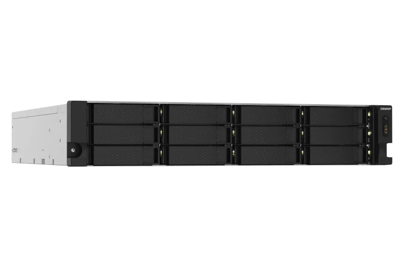 Система хранения данных QNAP SMB 2U QC 1,7GhzCPU/4Gb(upto16Gb)/upto 12HDD, upto 24 with TL-R1200S-RP/SATA(3,5" 2,5")/ 4xUSB3.2/1xExp.slot/2x2,5Gb 2x10Gb(SFP+)/iSCSI/2xPS/no rail/3YW TS-1232PXU-RP-4G-EU-RU