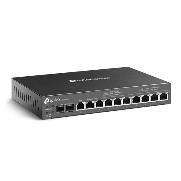 Сетевое оборудование TP-Link ER7212PC, Гигабитный VPN-маршрутизатор Omada с портами PoE+ и контроллером, 2 гиг. порта SFP WAN/LAN, 1 гиг. порт RJ45 WAN, 1 гига. порт RJ45 WAN/LAN, 8 гиг. портов RJ45 LAN