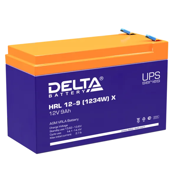 Delta Аккумуляторная батарея HRL 12-9 (1234W) X (12V / 9Ah)
