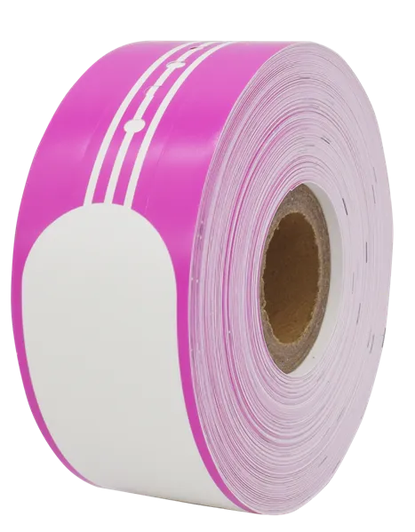 Рулон G&G браслеты для взрослых Adult Pink 35 mm/260 mm, цвет розовый, 100 шт в рулоне, клипсы в комплекте