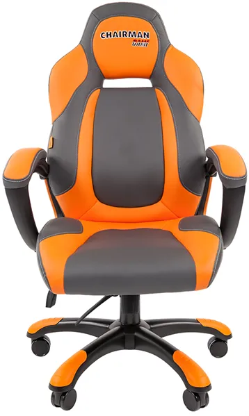 Офисное кресло Chairman   game 20 Россия экопремиум серый/оранжевый