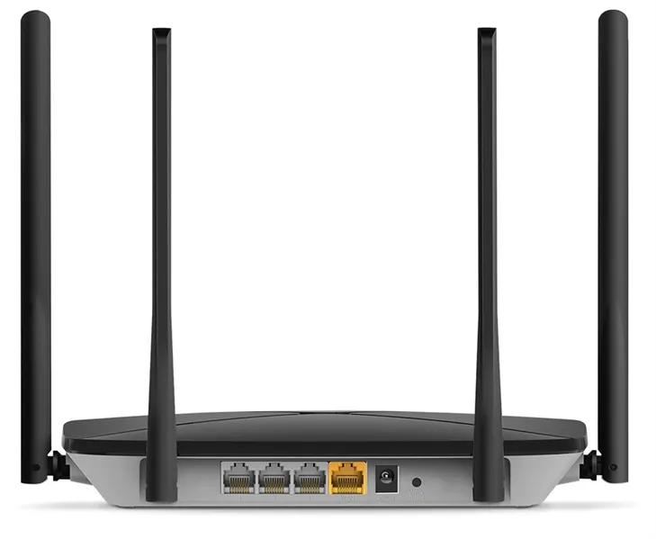 Роутер беспроводной Mercusys AC12G AC1200 10/100/1000BASE-TX черный (упак.:1шт)