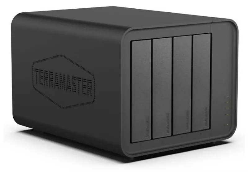 TerraMaster F4-412 tower NAS QC 1,7Ghz/2Gb/TRAID,JBOD,RAID0,1,10,5,6/up to 4 HS SATA(3,5' or 2,5')/2xUSB/1xGbE RJ-45/iSCSI/1xPS/1YW