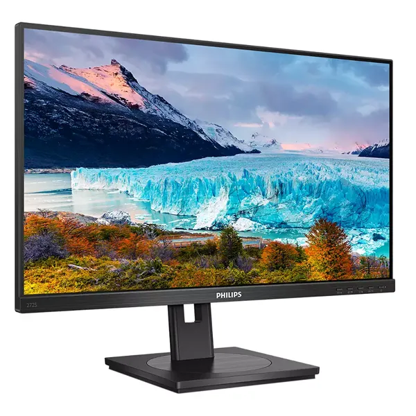 Монитор 27" Philips 272S1M 1920x1080 75Гц IPS LED 16:9 4ms VGA DVI HDMI DP USB 3.2 USB-B  3*USB-A 3.2 50М:1 1000:1 178/178 250cd HAS Pivot Tilt Swivel Speakers Black