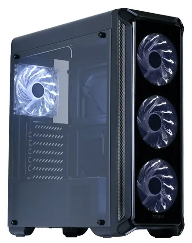 Корпус ZALMAN I3 EDGE, ATX, BLACK, FRONT ACRYL, WINDOW, 2x3.5", 3x2.5", 2xUSB2.0, 1xUSB3.0, FAN CONTROLLER, FRONT 3x120mm, REAR 1x120mm