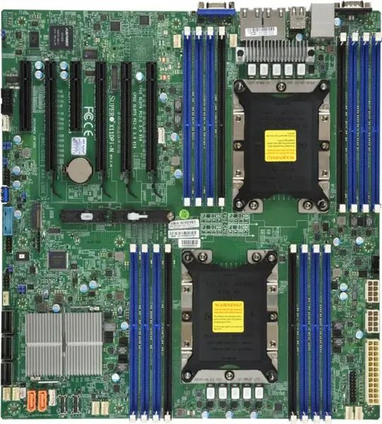 Supermicro Motherboard 2xCPU X11DPI-N 2nd Gen Xeon Scalable TDP 205W/ 16xDIMM/ 14xSATA/ C621 RAID 0/1/5/10/ 2xGE/ 4xPCIex16, 2xPCIex8/ M.2(PCIe)(E-ATX)Bulk
