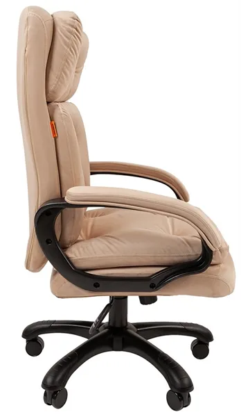 Chairman 442 ткань T-6 бежевый (черный пластик)