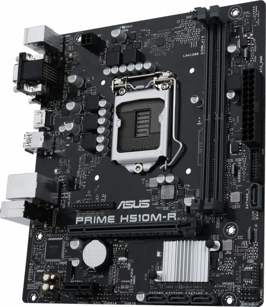 ASUS PRIME H510M-R-SI, LGA1200, H510, 2*DDR4, DVI+D-Sub + HDMI, SATA3, Audio, Gb LAN, USB 3.2, COM*1 header (w/o cable),mATX ;90MB18C0-M0ECY0, 3 year