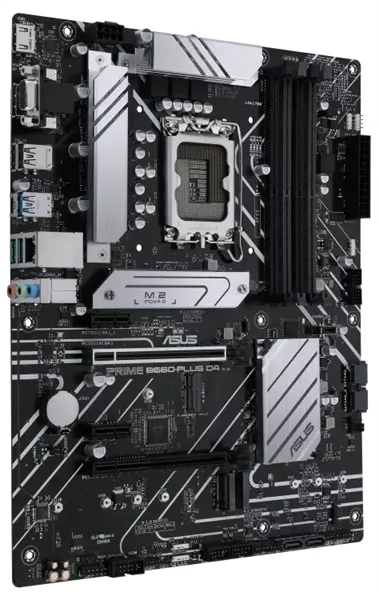 Материнская плата ASUS PRIME B660-PLUS D4, LGA1700, B660, 4*DDR4, DP+ D-Sub + HDMI, CrossFireX, SATA3 + RAID, Audio, Gb LAN, USB 3.2*6, USB 2.0*6, COM*1 header (w/o cable), ATX; 90MB18X0-M0EAY0