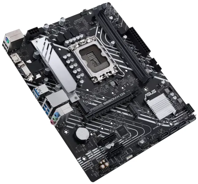 Материнская плата ASUS PRIME B660M-K D4, LGA1700, B660, 2*DDR4, D-Sub + HDMI, SATA3 + RAID, Audio, Gb LAN, USB 3.2*6, USB 2.0*6, COM*1 header (w/o cable), mATX; 90MB1950-M1EAY0