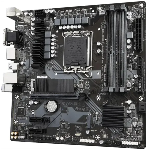 Материнская плата GIGABYTE B760M DS3H DDR4, LGA1700, B760, 4*DDR4, D-sub+DP+HDMI,  4 SATA 6 Гб/с, M2, Audio, Gb LAN, USB 3.2, USB 2.0, Type-C, COM*1 port, mATX