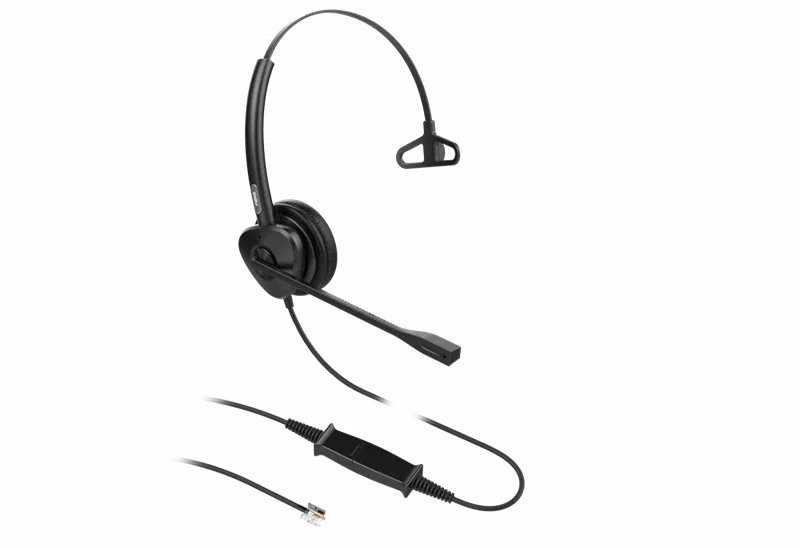 Гарнитура для ip телефонов Fanvil HT301 Headset,Leather cushions, 260° bendable boom arm, Dual Color LED Indicator, QD to RJ9 Headset, Mono Headset, Supports ENC technology Noise Cancellation