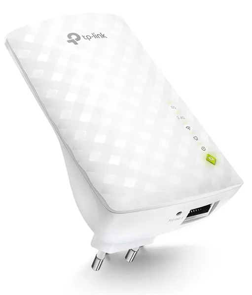 TP-Link RE220, AC750 Усилитель Wi-Fi сигнала, до 300 Мбит/с на 2,4 ГГц + до 433 Мбит/с на 5 ГГц, 3 встр. антенны, 1 порт 10/100 Мбит/с, подключение к настенной розетке