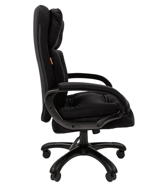 Chairman 442 ткань R 015 черный (черный пластик)