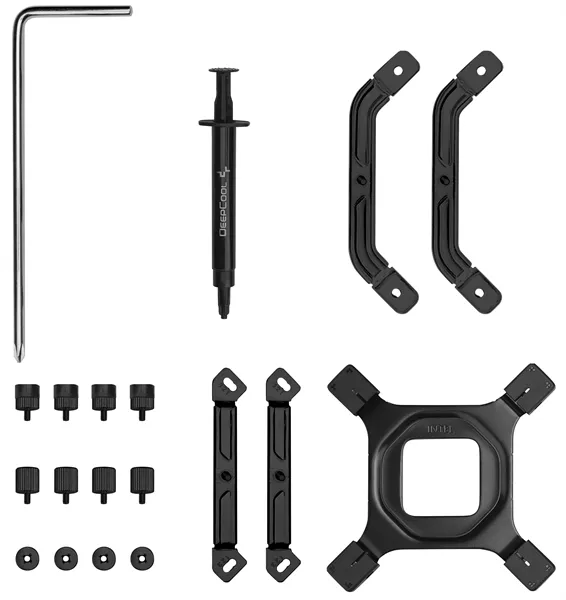 DEEPCOOL AK500 G2 DIGITAL NYX LGA1851/1700/1200/115X/AM5/AM4 (9шт/кор, TDP 240W, PWM, Fan 120mm, 5 тепл. Трубок, Copper Base, черный) RET (R-AK500G2-BKNNMN-GJD-1)