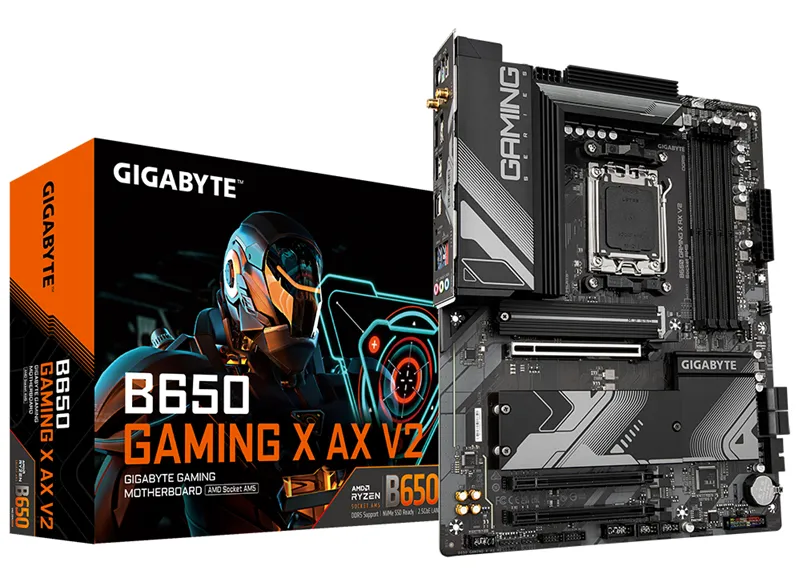 Материнская плата GIGABYTE B650 GAMING X AX V2, AM5, B650, 4*DDR5, DP+HDMI,  4 SATA 6 Гб/с, M2, Audio, Gb LAN, USB 3.2, USB 2.0, Type-C, COM*1 header, ATX