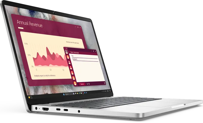 DELL 14 Pro Core Ultra 5 235U vPro 14,0" FHD+ (1920 x 1200) IPS,AG,300 nit, 16GB DDR5 (1x16GB) 512GB SSD Intel Arc graphics,3cell,Backlit,FPR,2y,1,37kg, Linux, KB Eng