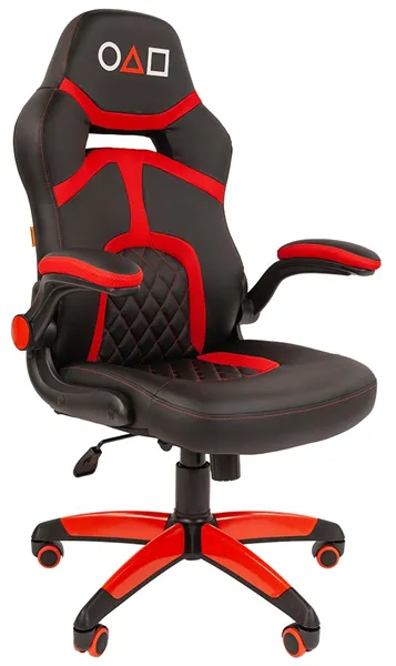 Офисное кресло Chairman   game 18 Россия экопремиум черный/красный (squid)