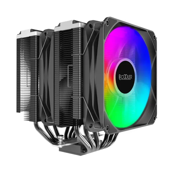 PCCooler Paladin S9 B S115X/1200/1700/20XX /AM4 (8 шт/кор, TDP 250W, 2x120mm ARGB PWM FAN, медная база, 6 тепловых трубок 6мм, 800-1800RPM, 10-28.6dBa)