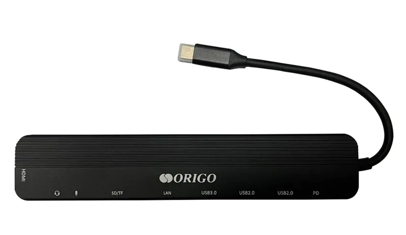 Usb хаб ORIGO USB-C Docking Station, 1xUSB 3.0, 1xUSB-C/PD 3.0, 2xUSB 2.0, 1x1000Base-T, 1xHDMI, SD/TF/microSD Card Reader