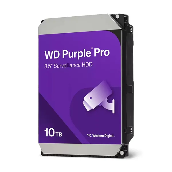 Жесткий диск Western Digital Purple Pro HDD 3.5" SATA 10Tb, 7200 rpm, 512MB buffer (DV&NVR + AI), WD102PURP, 1 year