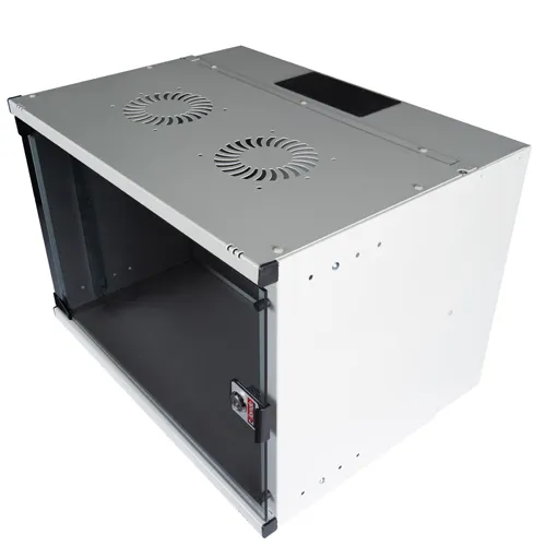 LANDE SET SOHO 19" Телекоммуникационный настенный шкаф 4U, 540х400х237мм, стеклянная передняя дверь, предсобранный, цвет серый