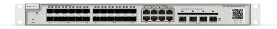 Ruijie Reyee 24-Port SFP L2+ Managed Switch, 24 SFP Slots, 8 Gigabit RJ45 Combo Ports,4 *10G SFP+ Slots,19-inch Rack-mountable Steel Case, Static Routing