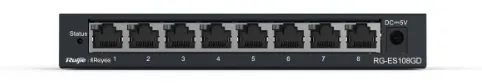 Ruijie Reyee 8-Port Gigabit unmanaged Switch, 8 Gigabit RJ45 Ports ,Steel Case