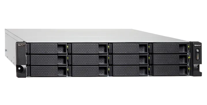 Система хранения данных QNAP ENTERPRISE 2U/18bay QC 2,6GhzCPU/32Gb(up128)/upto 274HDD with TL-R1620Sep/SATA(3,5" 2,5")/2xUSB/3xExp.slot/4x2,5Gb 2x10Gb(SFP+)/iSCSI/2xPS/no rail(RAIL-B02)/5YW TS-h1886XU-RP-R2-D1622-32G-EU-RU