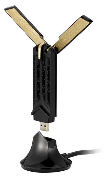 Адаптер ASUS USB-AX56 // WI-FI 802.11ax, 567 + 1201 Mbps USB 3.2 Adapter + antenna ; 90IG06H0-MO0R00