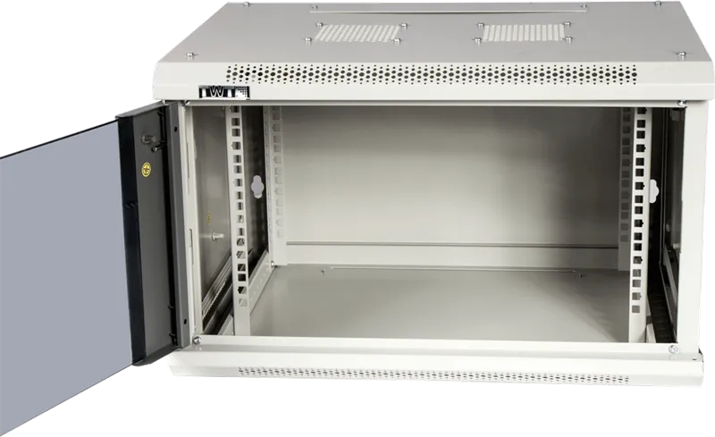 Шкаф коммутационный Lanmaster (TWT-CBWPG-15U-6X6-GY) настенный 15U 600x600мм пер.дв.стекл задн.дв.стал.лист 2 бок.пан. 60кг серый 500мм 33кг 768мм IP20 металл
