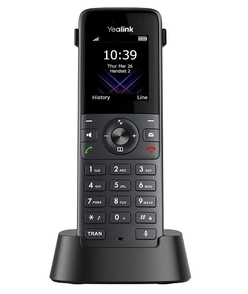 Трубка YEALINK DECT трубка W74H, экран 1.8",  виброоповещение, FNR, BT, 3.5 mm, для W70B/W71P/W73P/W74P/W76P/W79P/W75/W80/W90, шт