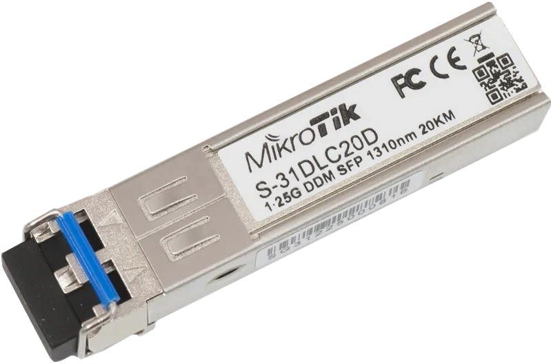 Трансивер MikroTik SFP module 1.25G SM 20km 1310nm Dual LC-connector