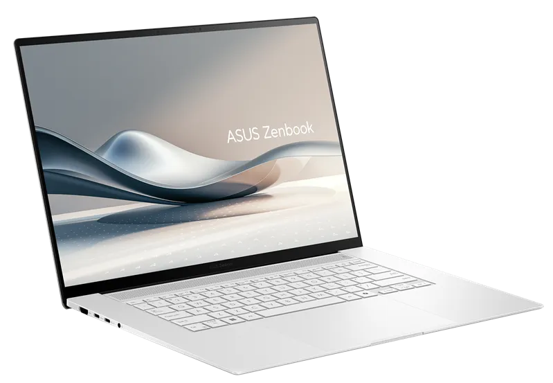 ASUS Zenbook S 16 OLED UM5606WA-RK226W AMD RYZEN AI 9 365(10C)  LPDDR5X 24GB 1TB PCIE G4 SSD   16" OLED WQXGA+ BEND GLARE GG,400NITS(HDR),DCI-P3:100% 120Hz WIN11 HOME  Scandinavian White
