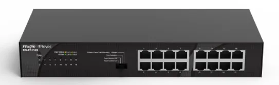 Ruijie Reyee 16-Port 10/100/1000 Mbps Desktop SwitchPORT:16 10/100/1000 Mbps RJ45 PortsDesktop Steel Case
