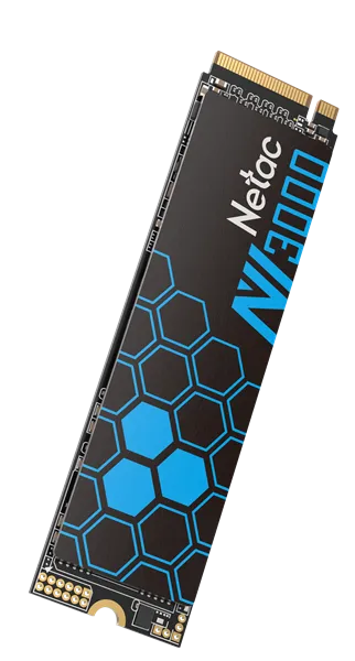 SSD накопитель Netac SSD NV3000 1TB PCIe 3 x4 M.2 2280 NVMe 3D NAND, R/W up to 3100/2100MB/s, IOPS(R4K) 220K/160K, TBW 600TB, with heat sink, 5y wty