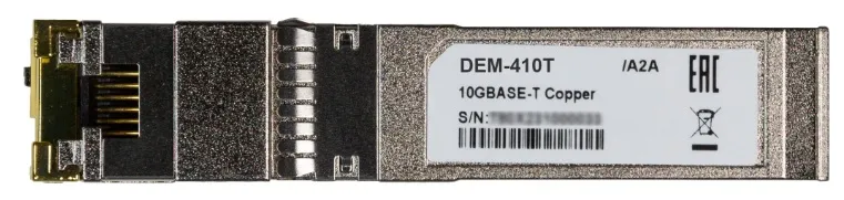 Трансивер D-Link SFP+ Transceiver, 10GBase-T, RJ45, 80M