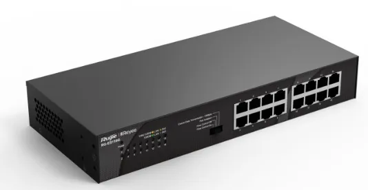 Ruijie Reyee 16-Port 10/100/1000 Mbps Desktop SwitchPORT:16 10/100/1000 Mbps RJ45 PortsDesktop Steel Case